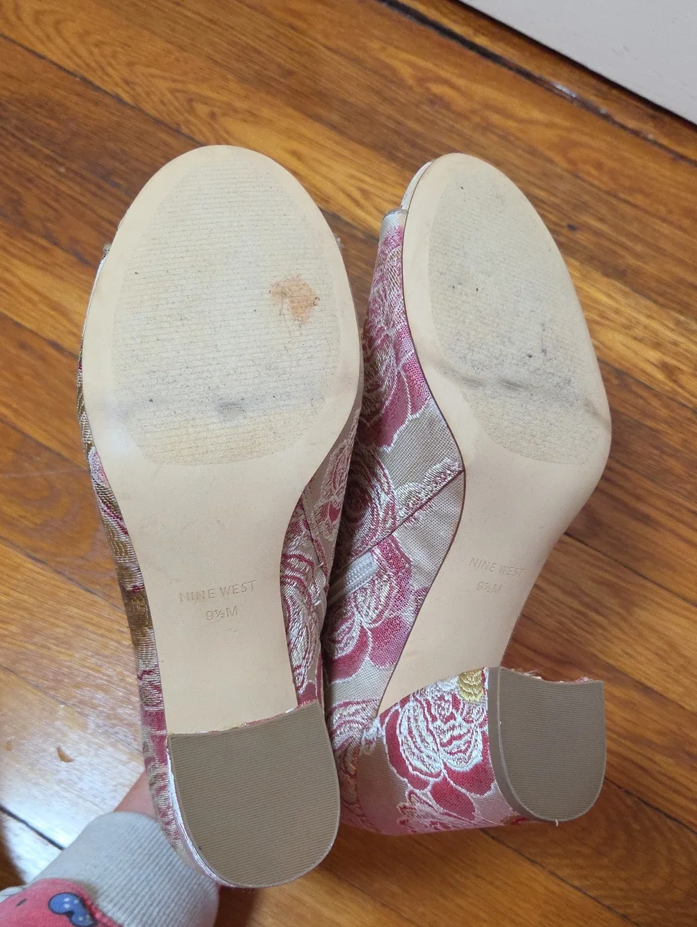 Nine West Vintage Floral Haywood Open-Toe Heel Boots